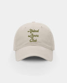 Casquette beige avec une broderie khaki animal lovers club.