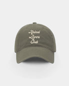 Casquette khaki avec une broderie beige animal lovers club.