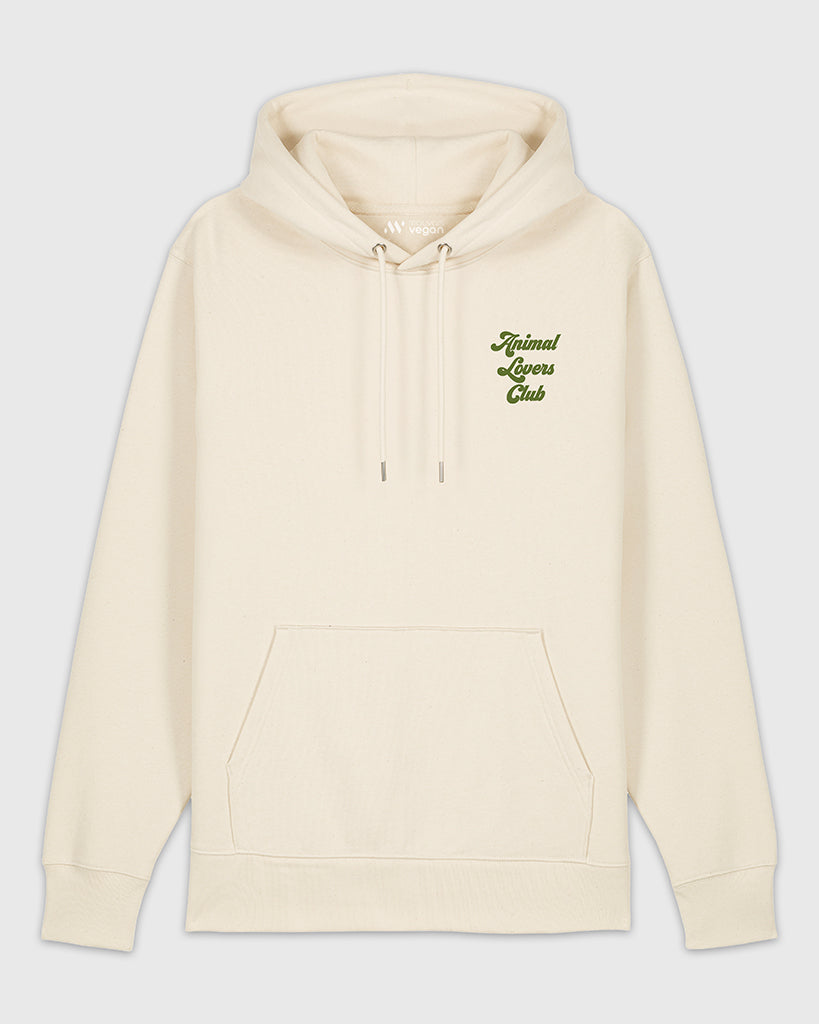 Hoodie beige brodé khaki Animal Lovers Club.