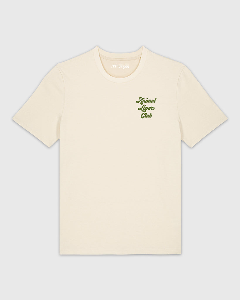 T-shirt beige brodé khaki Animal Lovers Club.