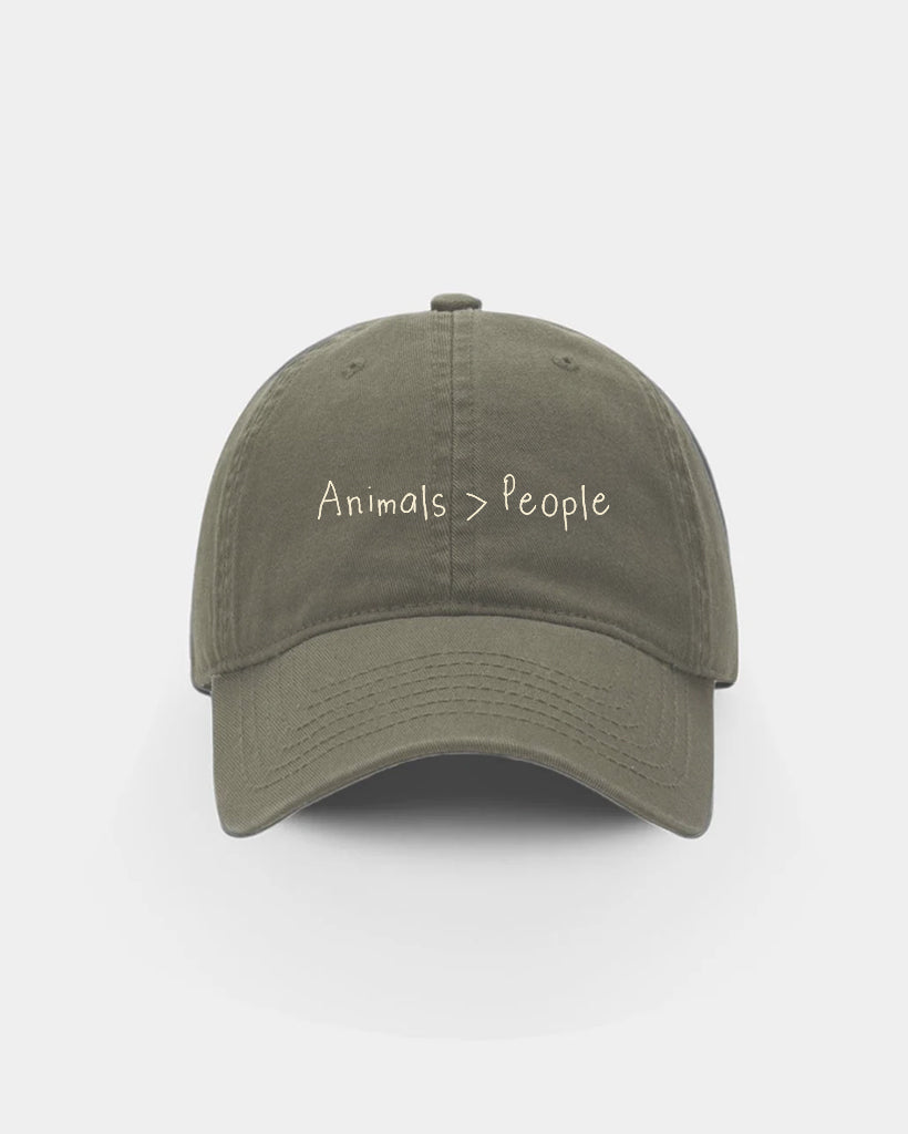 Casquette khaki brodée Animals > People