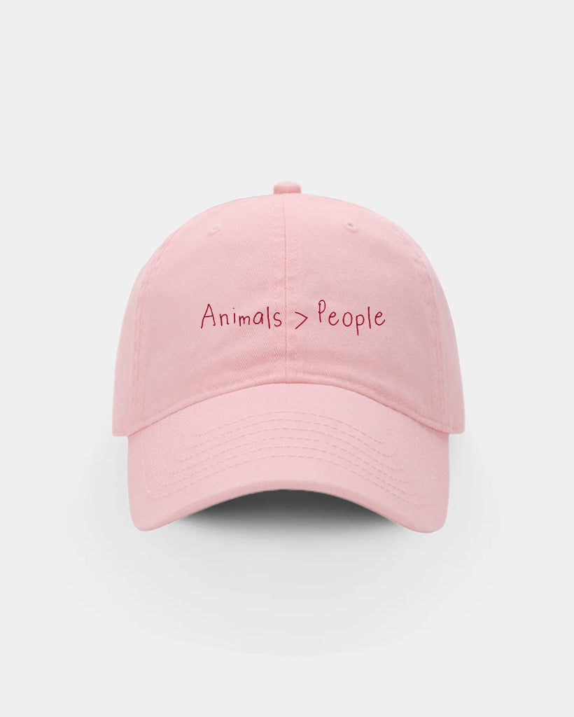 Casquette rose brodée Animals > People