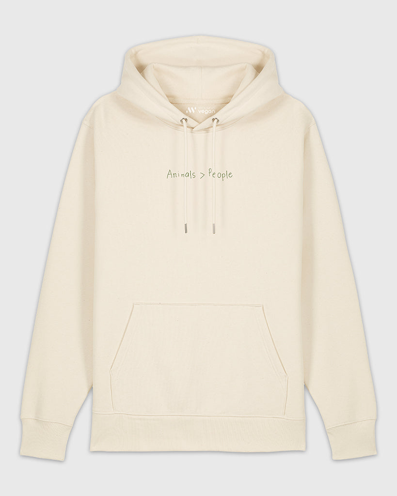 Hoodie beige brodé animals > people