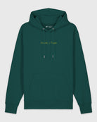 Hoodie vert sapin brodé animal > people