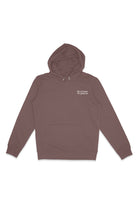 Hoodie vieux rose avec une broderie blanche Bouffeuse de graines.