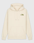 Hoodie beige avec une broderie khaki The Plant Based. 