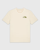 T-shirt beige avec une broderie khaki The Plant Based.